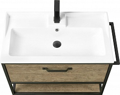 Акватон Мебель для ванной Лофт Фабрик 80 дуб кантри с раковиной Фабиа – фотография-6
